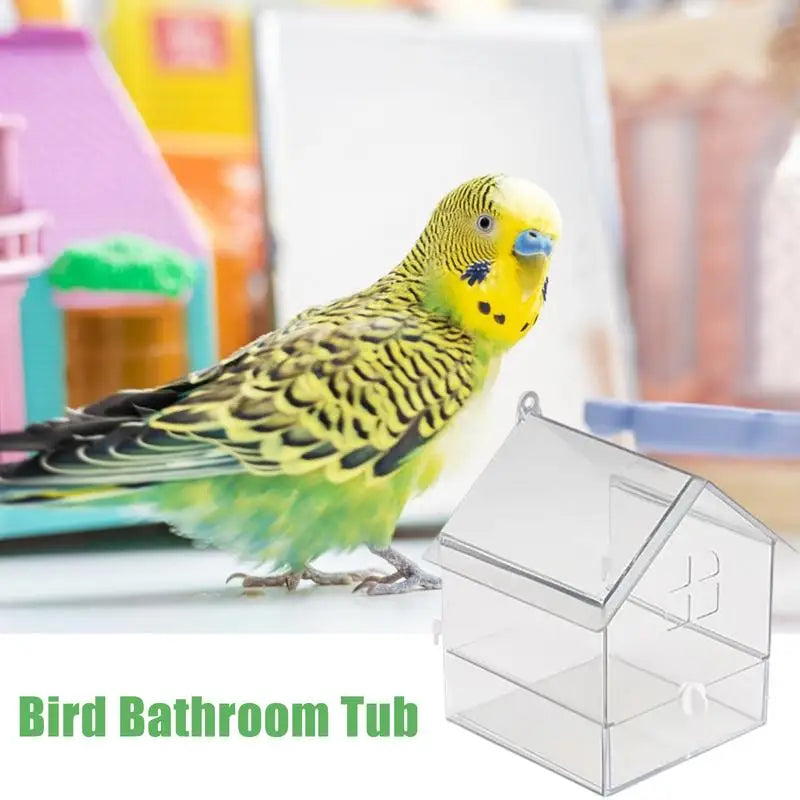 Acryl vogelbad met lade