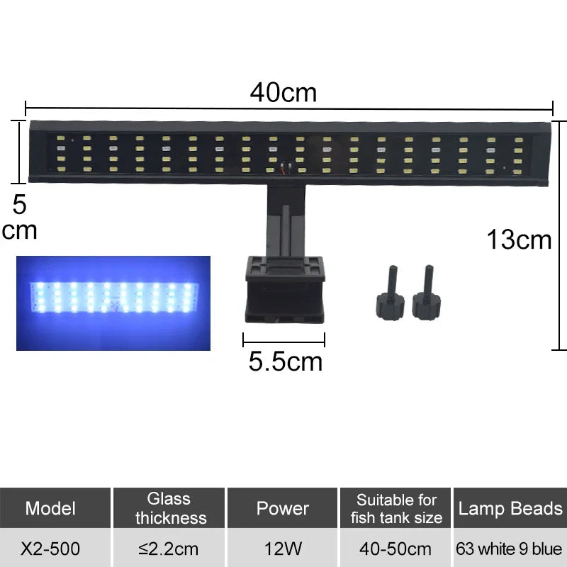Ultradunne LED-aquariumlamp