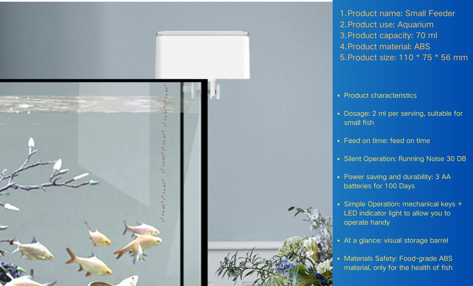Aquariumfilter - stil sponsfilter met zuurstofpomp – ABS