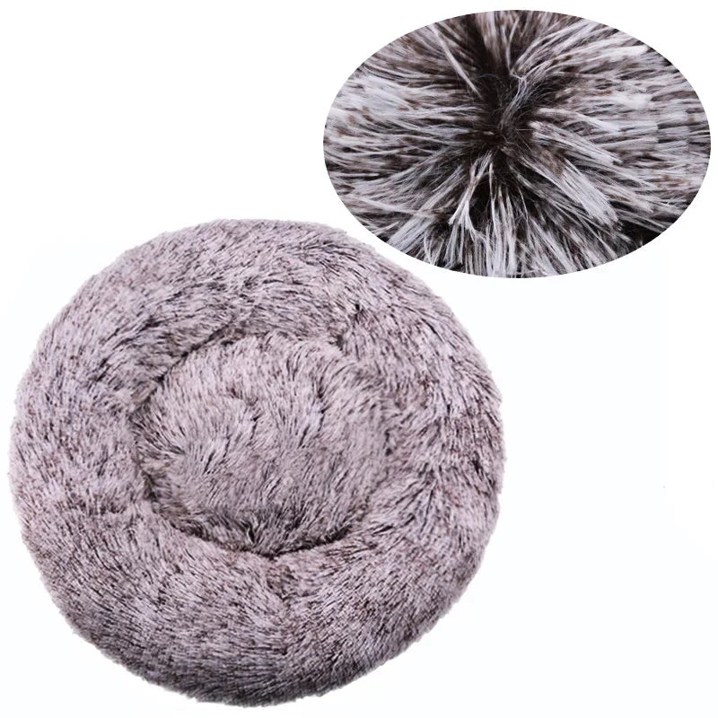 Ronde Huisdierenmand Pluche – Zachte Mand voor Hond of Kat (40–90cm)