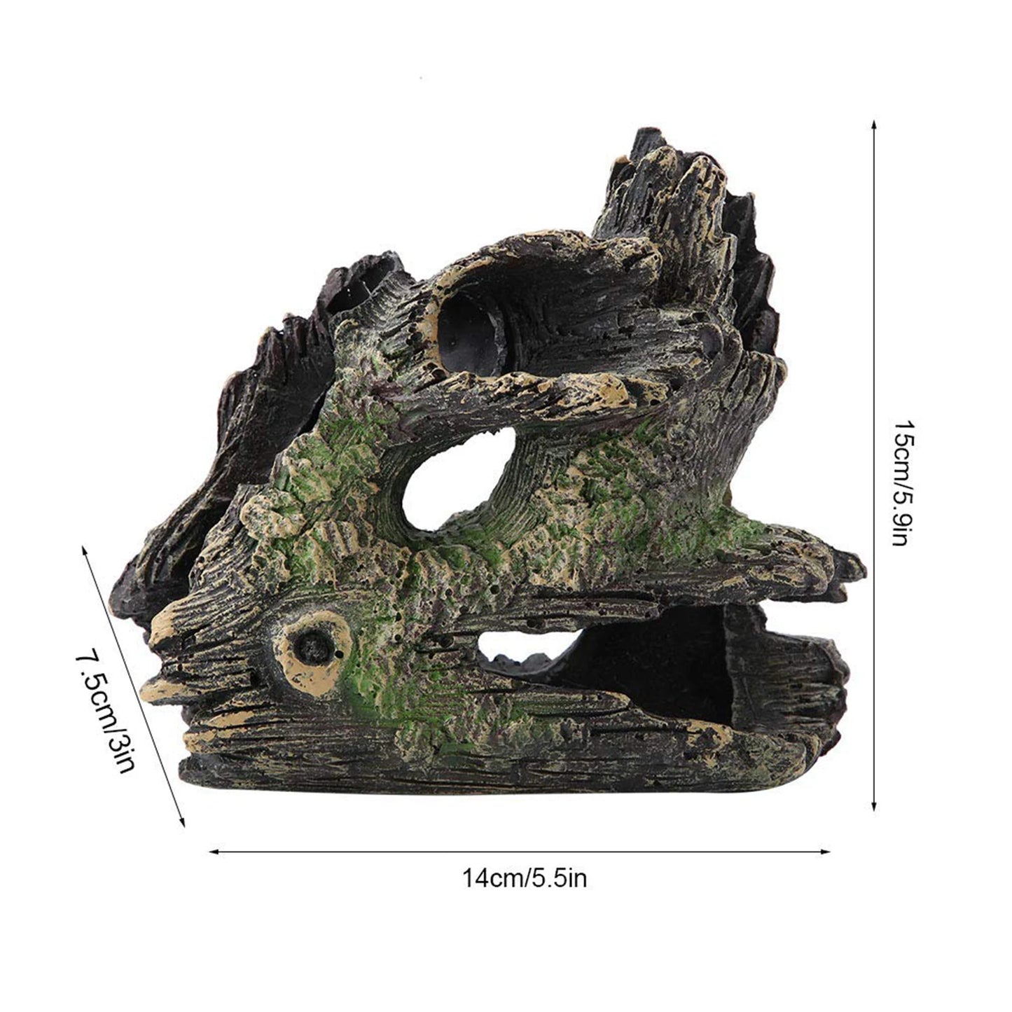 Hars aquarium brug ornament