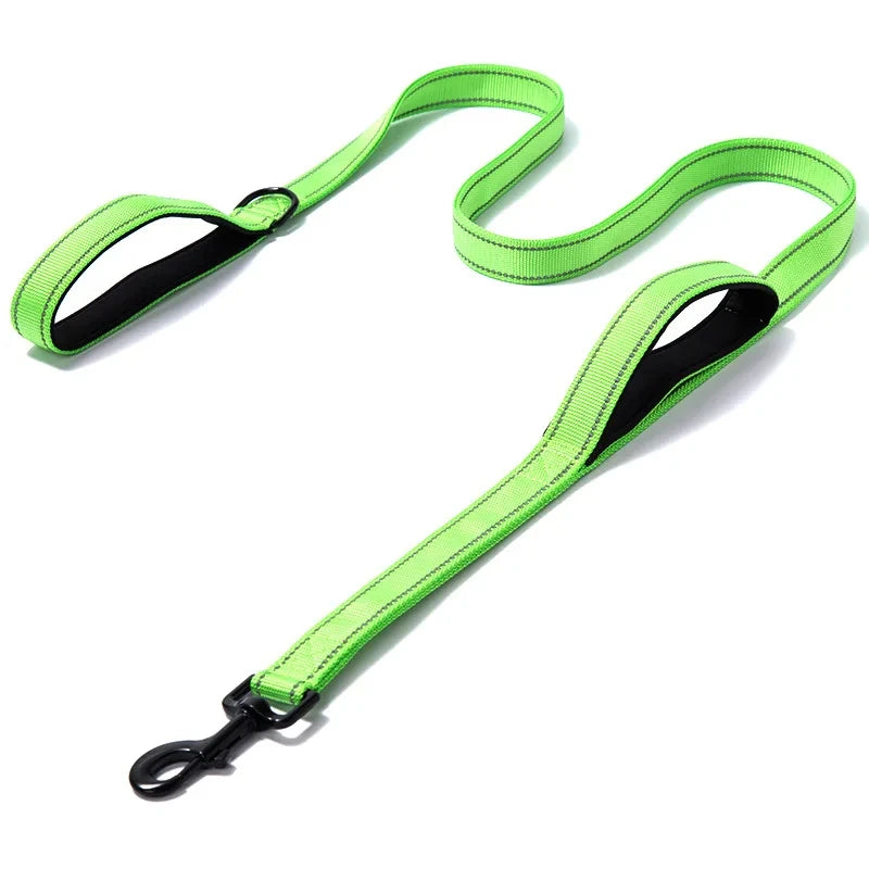 Zware Dubbele Hondenhalsband – Ketting en Nylon, 150 - 180cm