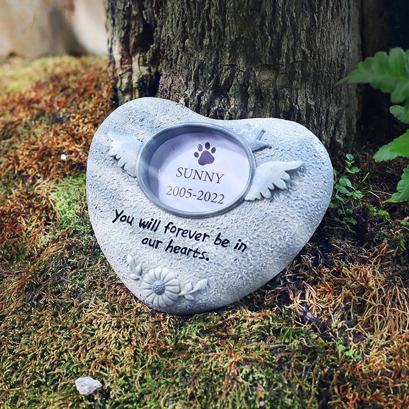EternalPaw – Creatieve Resin Huisdier Gedenksteen met Fotohouder