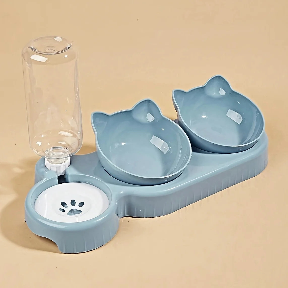 Drink & Eat 3-in-1 Kattenvoerbak Set met Waterdispenser