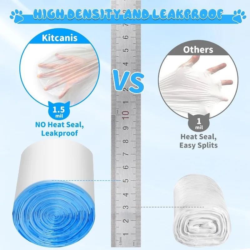 Automatische Kattenbakzakken LDPE, Dubbel Trekkoord, Geurvrij