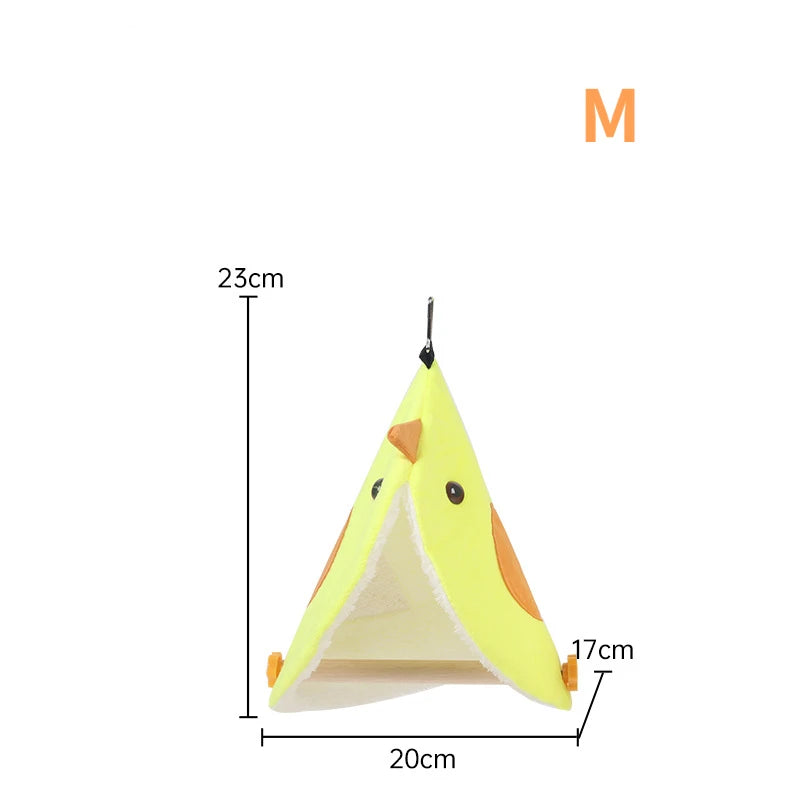 Papegaaienhangmat pluche zacht vogelbed
