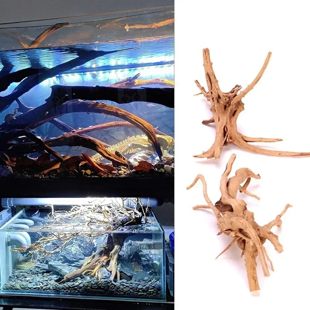 Houten aquariumornament