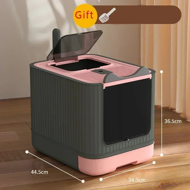 Gesloten Kattenbak met UV-sterilisatie – Groot & Hygiënisch Plastic