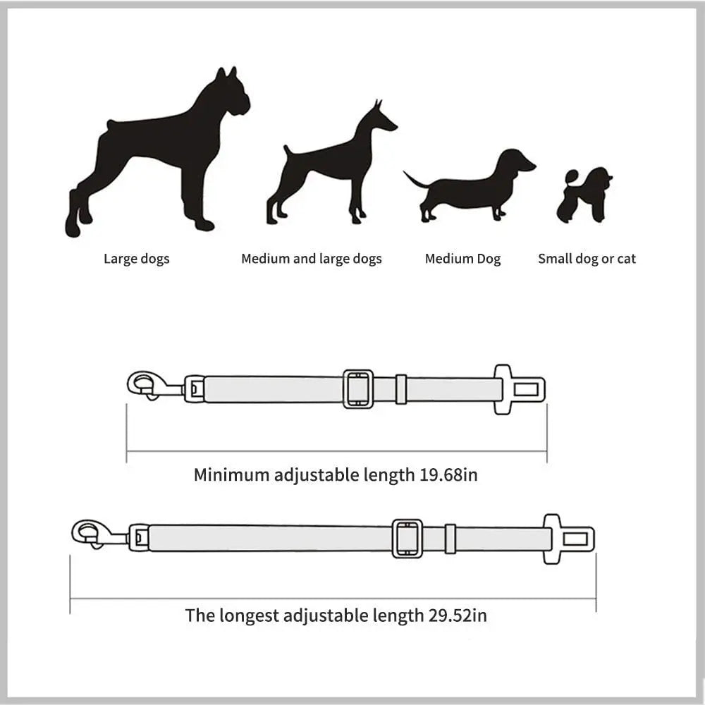 SAFEPAWS – Verstelbare Autogordel voor Huisdieren | Veiligheidsriem voor Hond & Kat