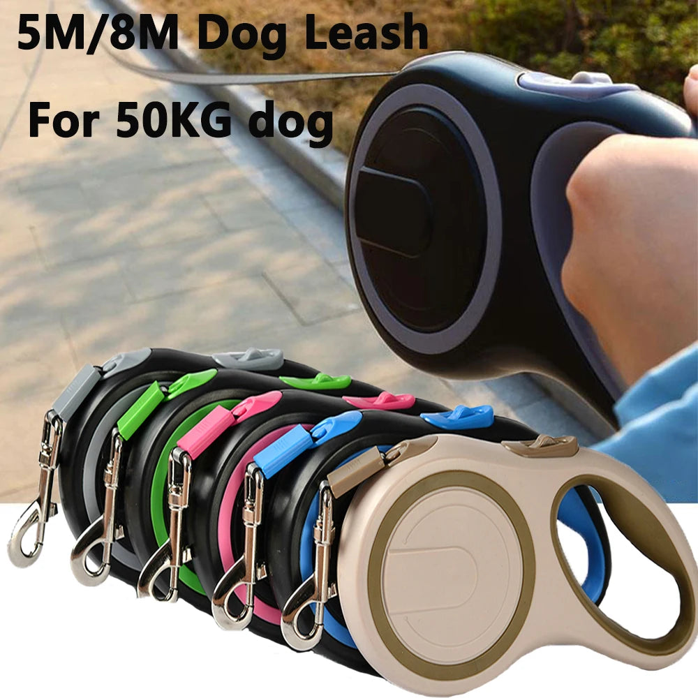 PowerLead – Automatische Uitschuifbare Hondenriem 5M/8M voor Grote Honden