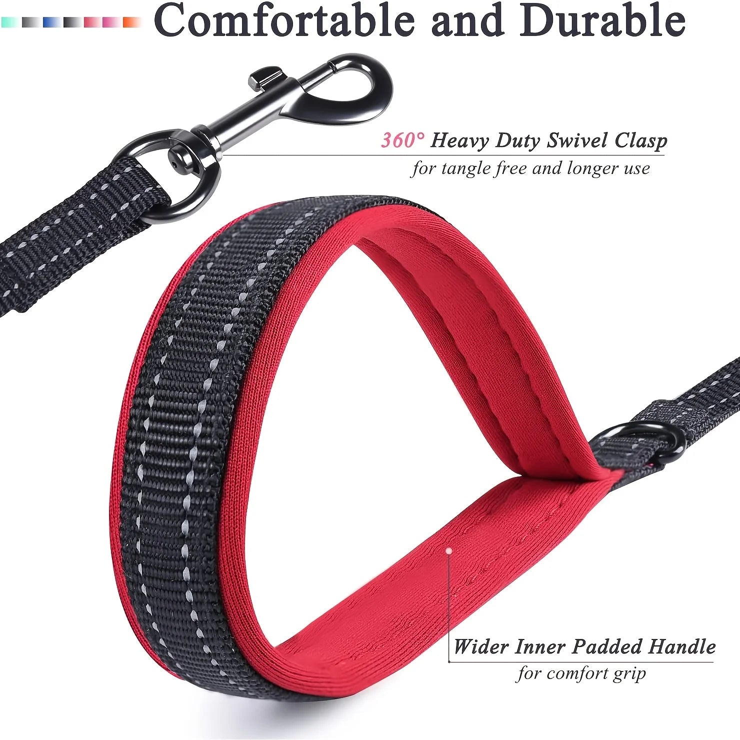 Zware Dubbele Hondenhalsband – Ketting en Nylon, 150 - 180cm