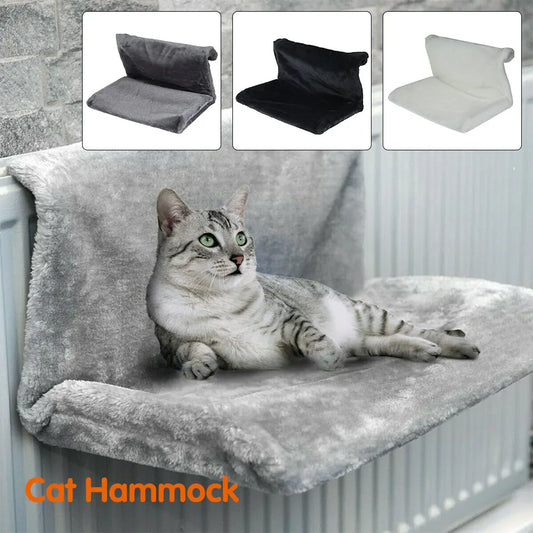 Radiator Kattenbed – Fleece Hangmat met Metalen Frame – 46x30x25 cm
