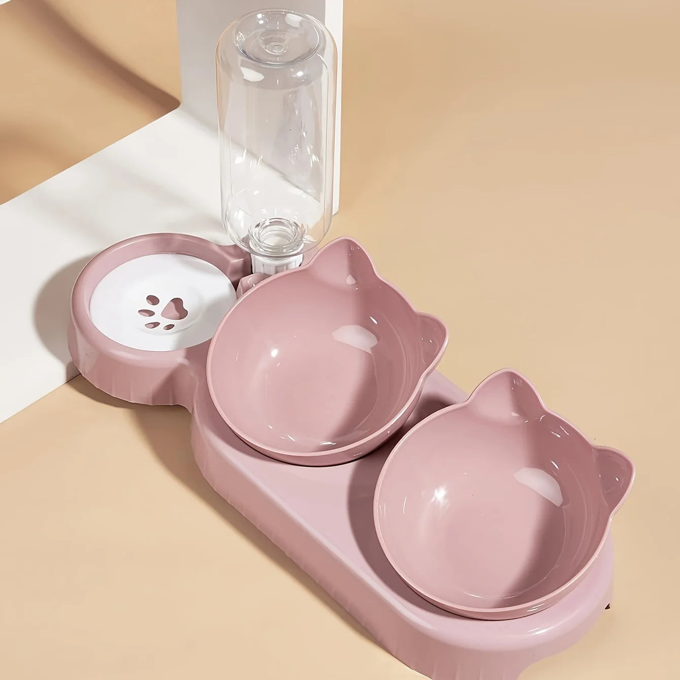 Drink & Eat 3-in-1 Kattenvoerbak Set met Waterdispenser