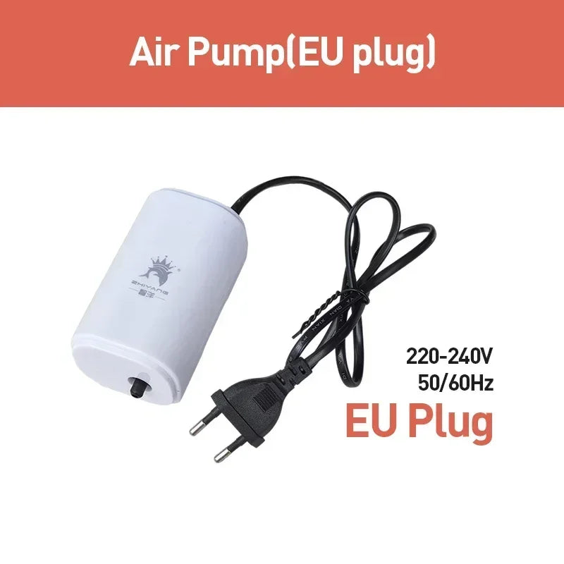 Aquarium luchtpomp 3W ultrastil – 3 l/min – kunststof – EU stekker