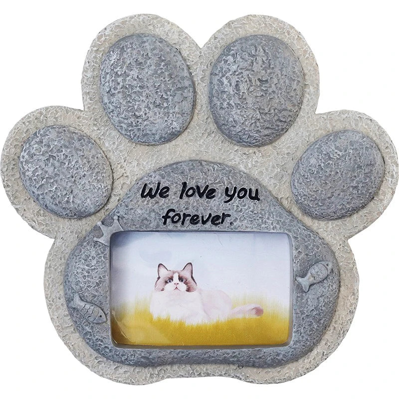 EternalPaw – Creatieve Resin Huisdier Gedenksteen met Fotohouder