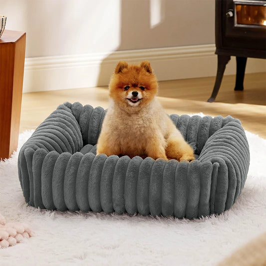 Pluche Huisdierbed  – Wasbaar Antislip Mand voor Hond/Kat