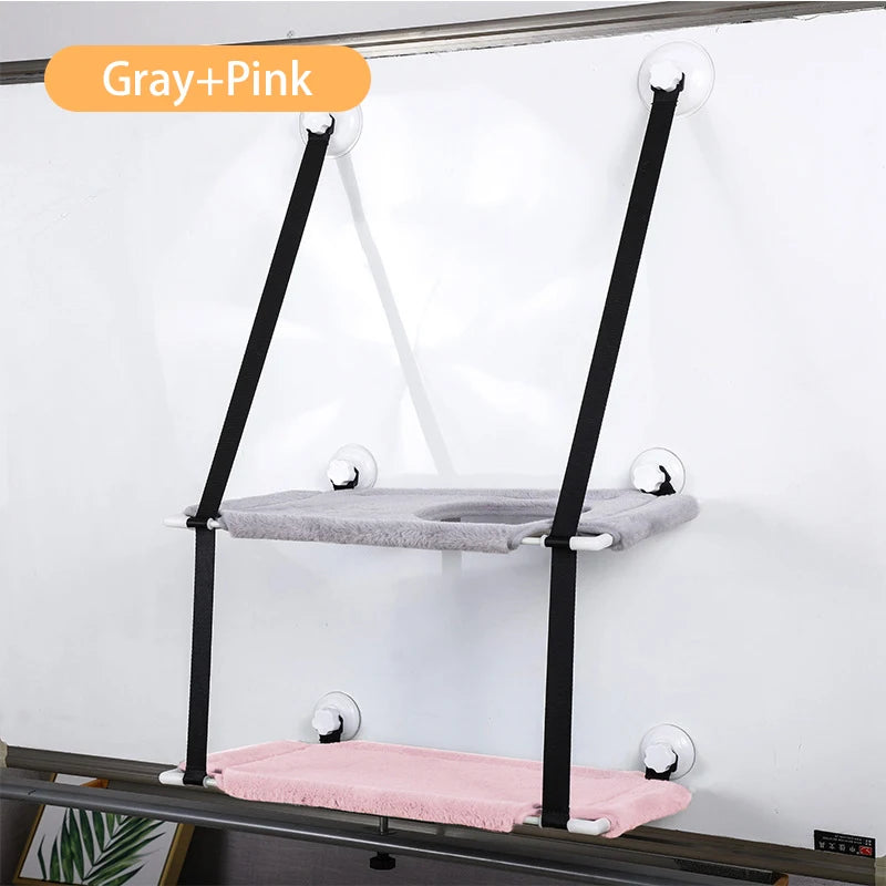 Winter Kattenhangmat Fluweel – Dubbellaags Corduroy – Zuignap