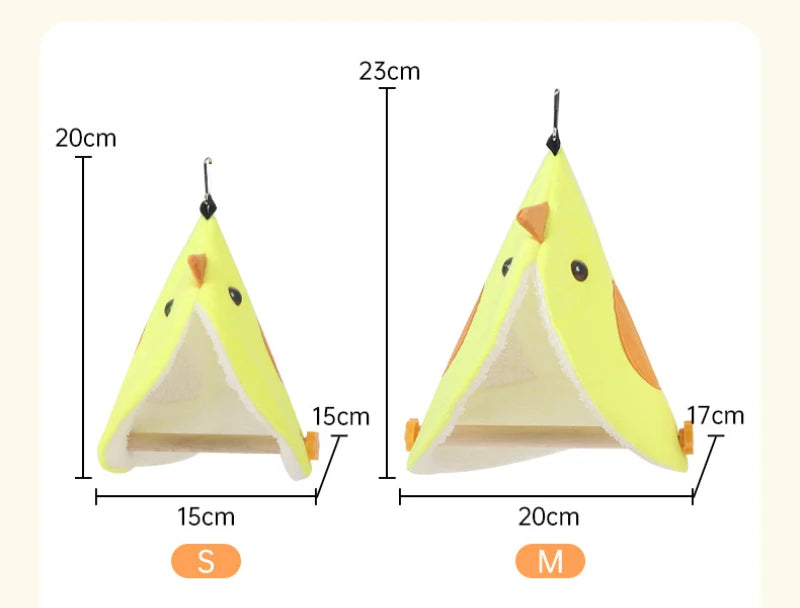 Papegaaienhangmat pluche zacht vogelbed