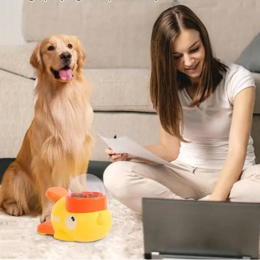 Interactieve voederpuzzel voor hond of kat – geel eend design 20 cm