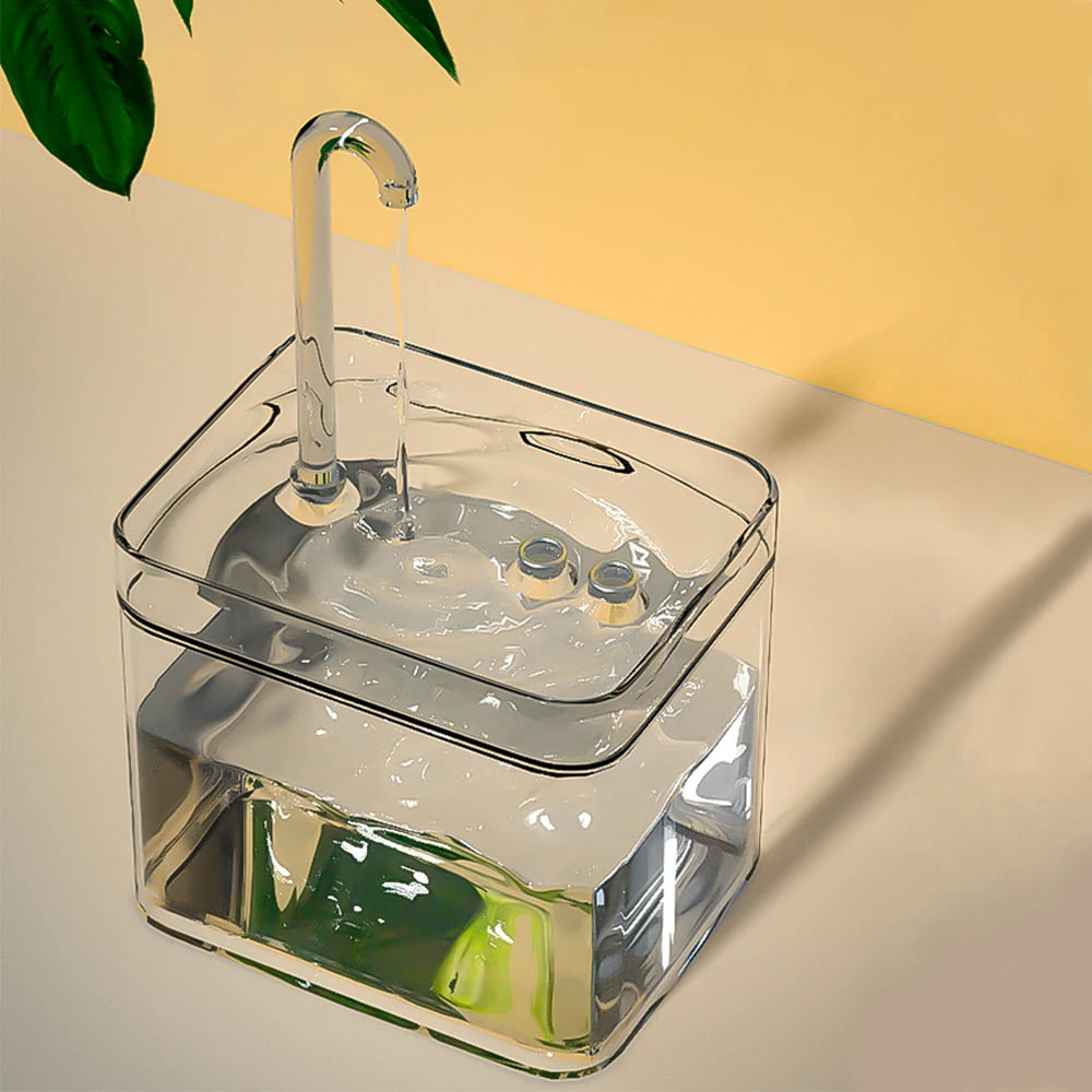 Kattenfontein 1.5L – Automatisch, Stil, BPA-vrij en Transparant Design