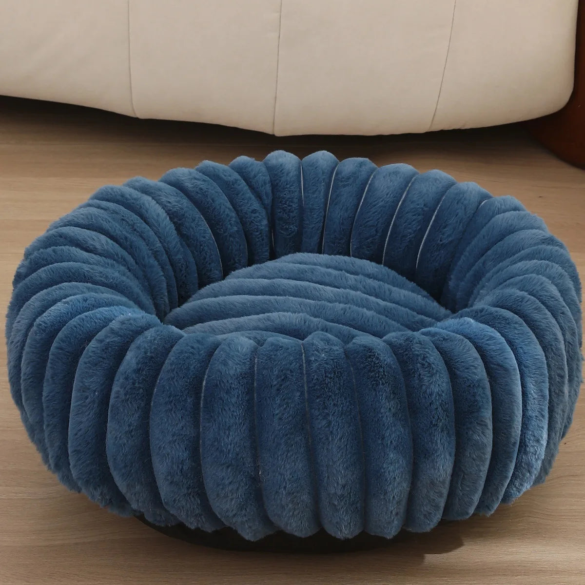Ronde Pluizen Huisdiermatras  – Warm Wasbaar Bed voor Kat/Hond