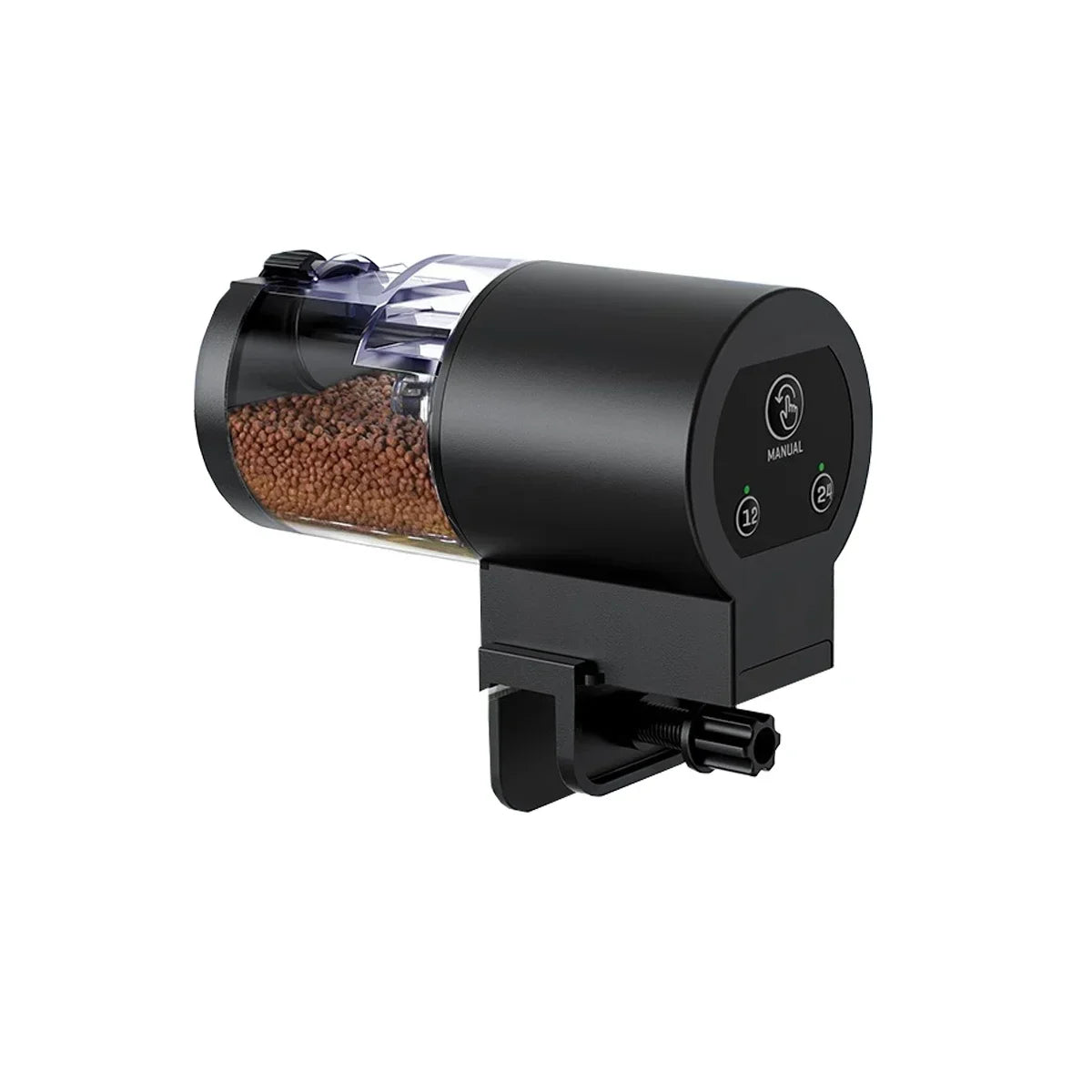 Automatische visvoerautomaat op batterijen – 100 ml, instelbaar plastic