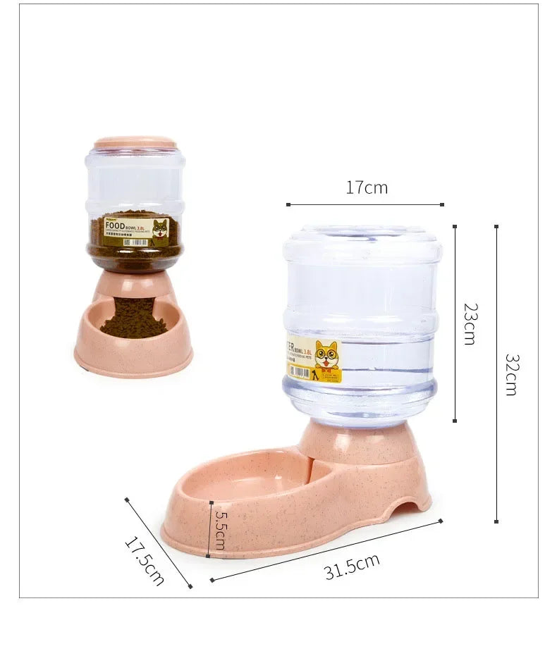 SmartHydra Automatische Voer- en Waterdispenser voor Huisdieren – 2-in-1 Eet- en Drinkbak met Waterfles