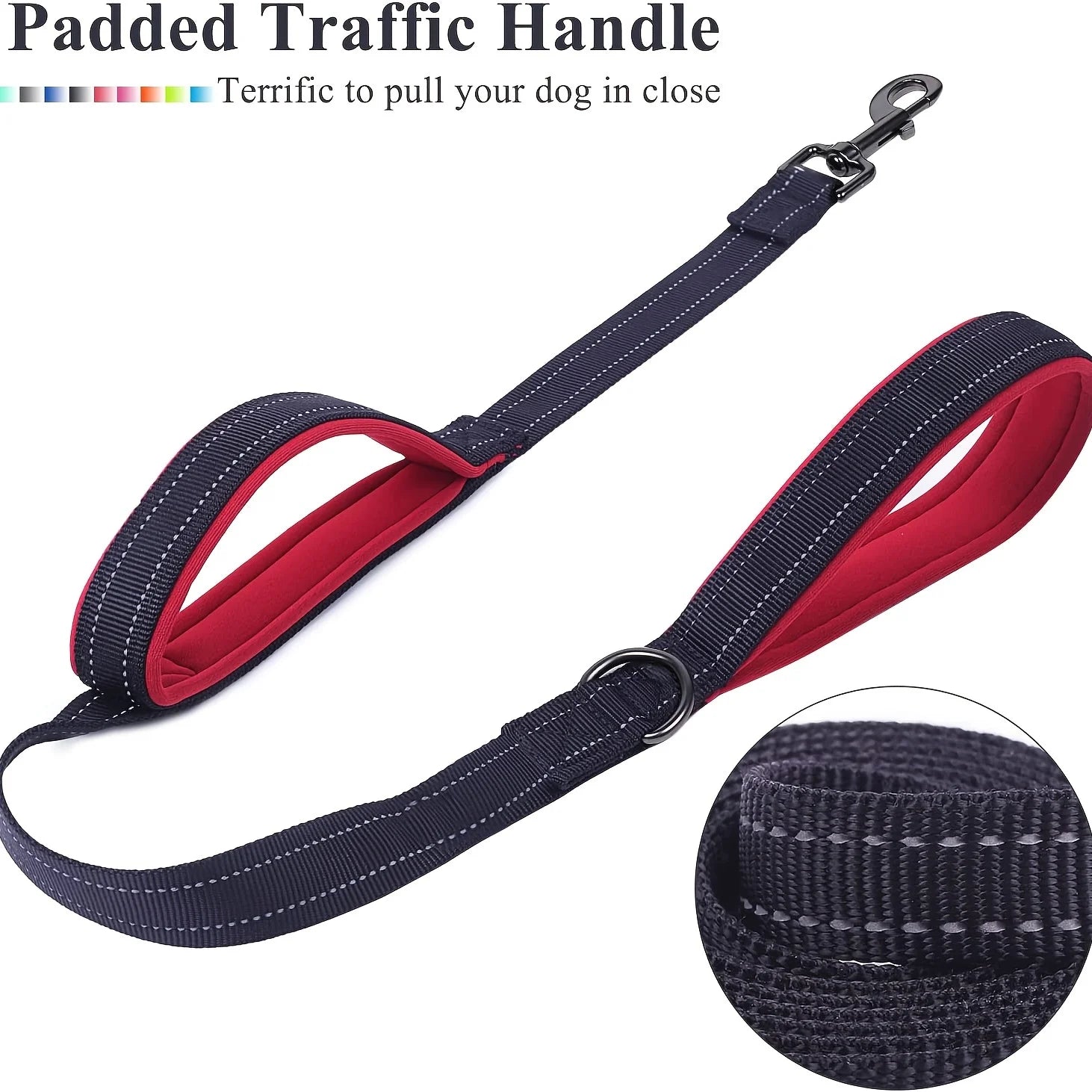 Zware Dubbele Hondenhalsband – Ketting en Nylon, 150 - 180cm