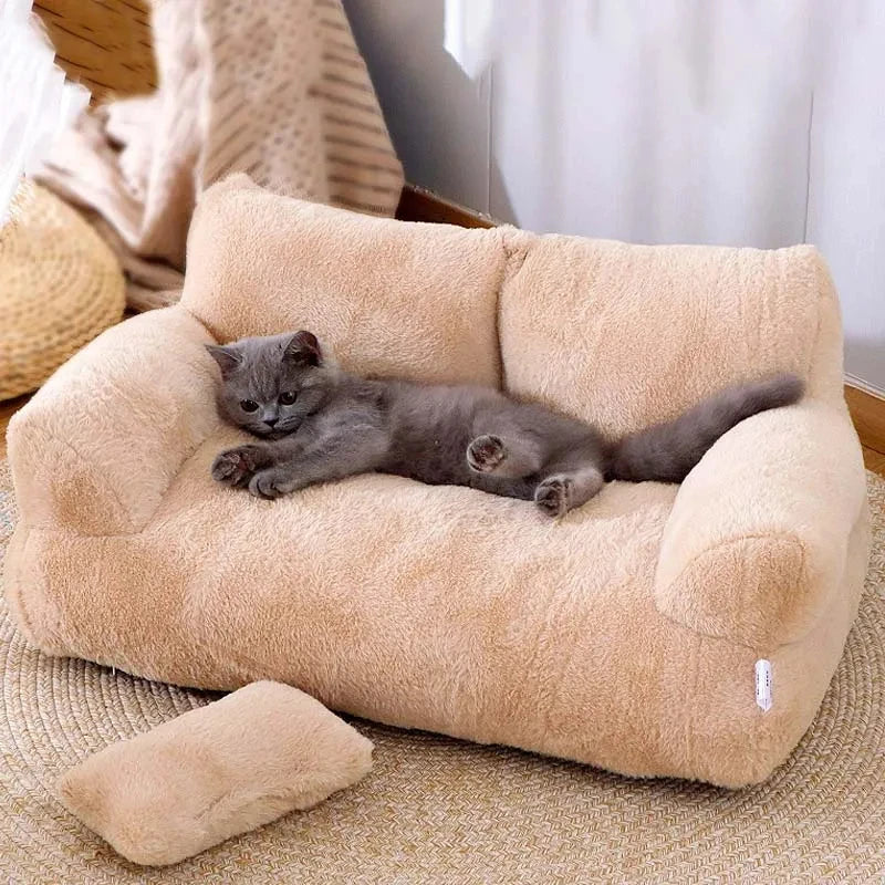 LuxeFluff Kattenbank – Winter Warme Kattenmand & Sofa