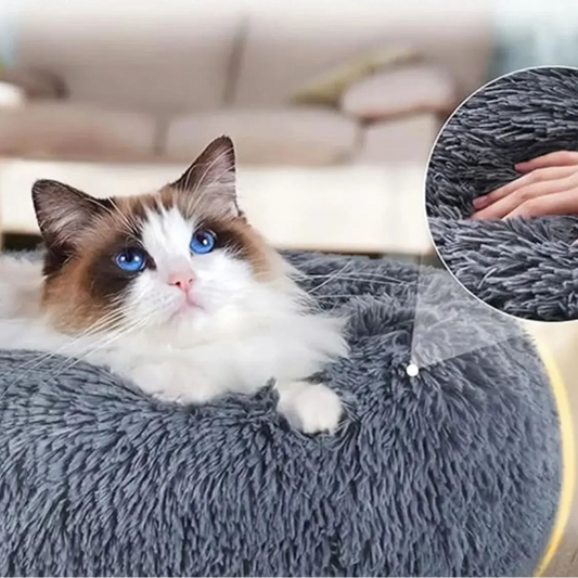 Ronde Huisdierenmand Pluche – Zachte Mand voor Hond of Kat (40–90cm)