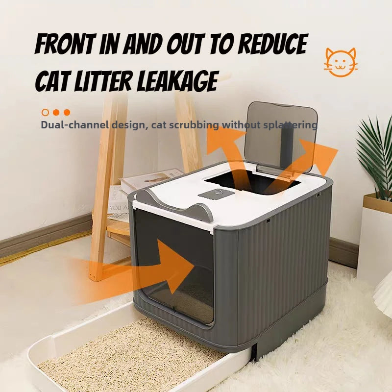 Gesloten Kattenbak met Geurfilter – Extra Groot & Spatwaterdicht Plastic