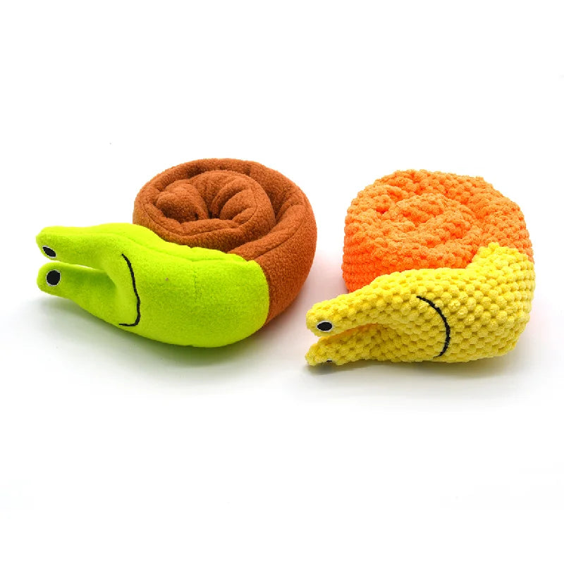 Pluchen snuffelspeeltje voor honden – slakkenvorm 20 cm meerkleurig