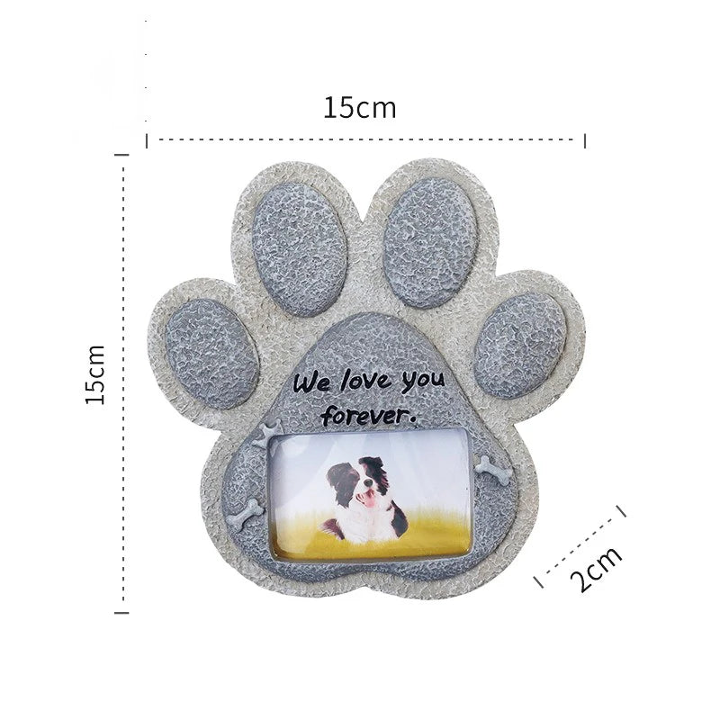 EternalPaw – Creatieve Resin Huisdier Gedenksteen met Fotohouder