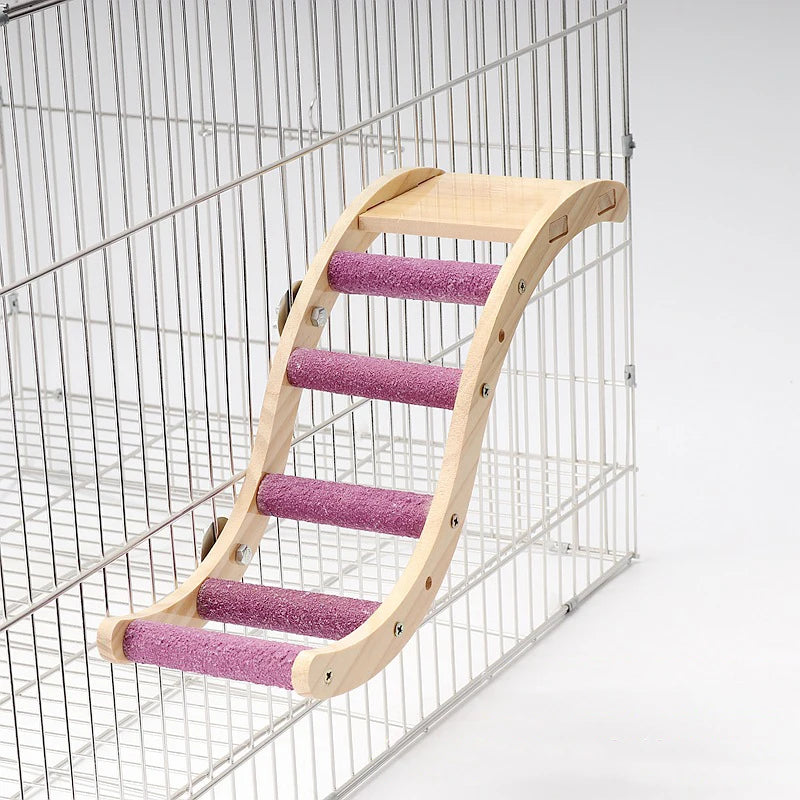Vogel klimladder hout – kauwbaar papegaaienspeelgoed voor in kooi