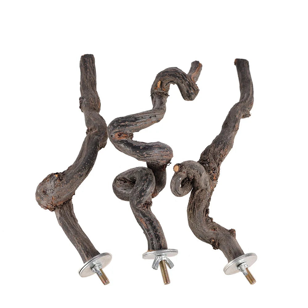 Papegaaien zitstok druivenhout – natuurlijk, kauwbaar, 100% veilig