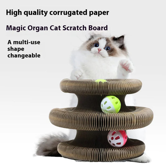 Krabplank Kat Magnetisch Opvouwbaar – Karton met Belletje