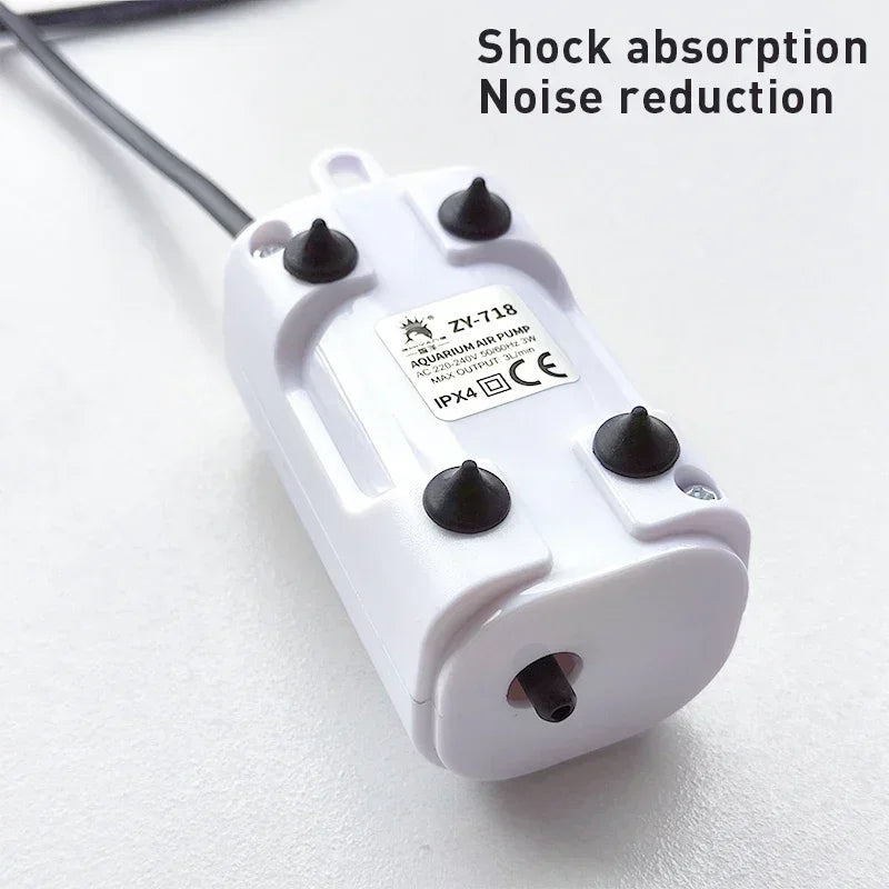 Aquarium luchtpomp 3W ultrastil – 3 l/min – kunststof – EU stekker