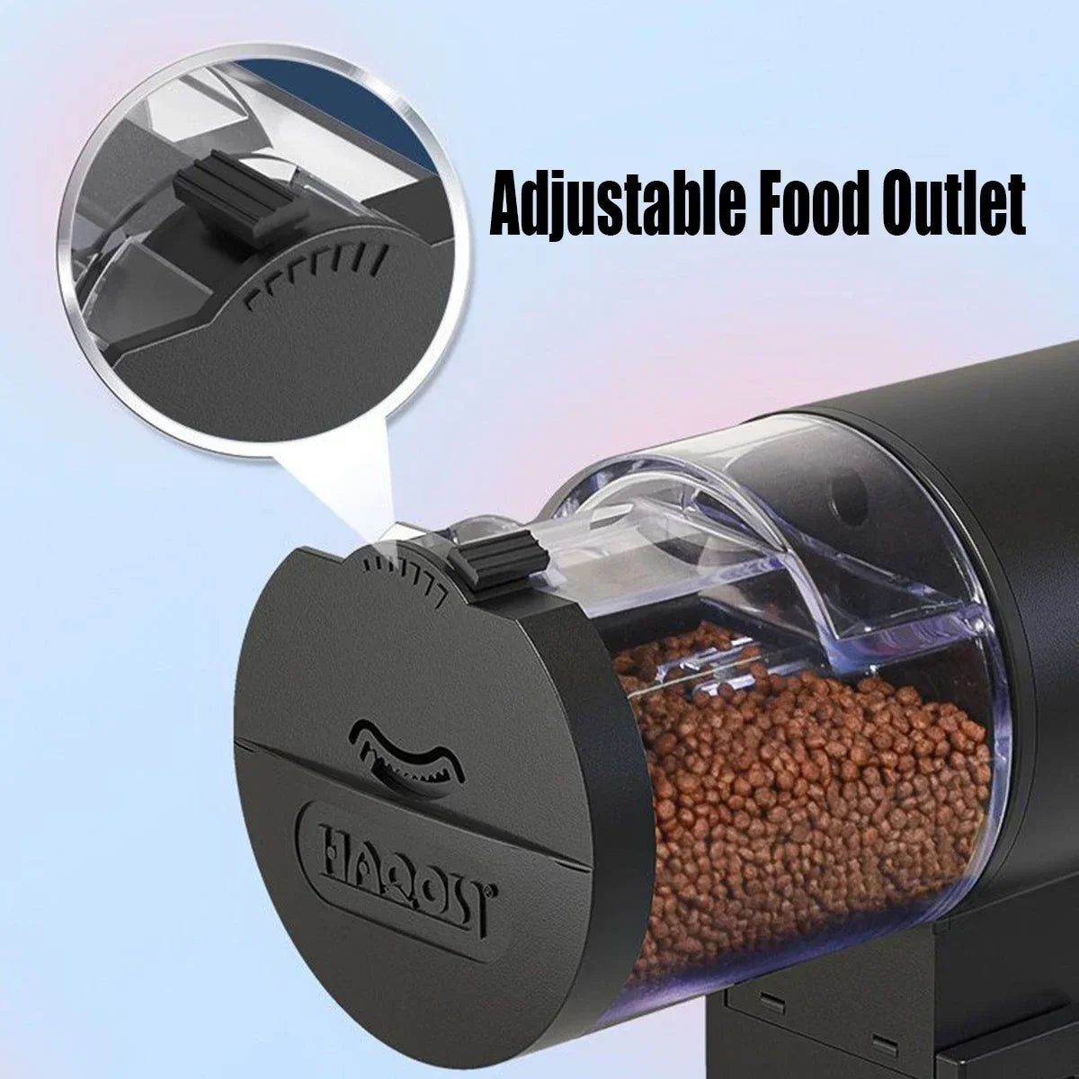 Automatische visvoerautomaat op batterijen – 100 ml, instelbaar plastic
