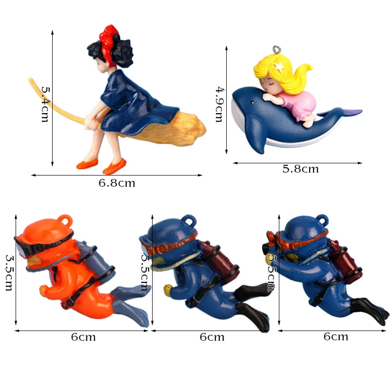 Cartoon Vis Tank Decoratie Mini Duiker