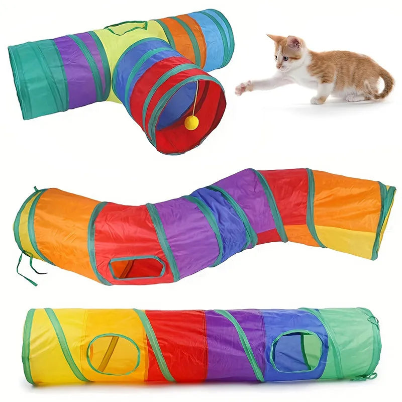 Opvouwbare Kattentunnel – Tunnel van Polyester met Speelballen