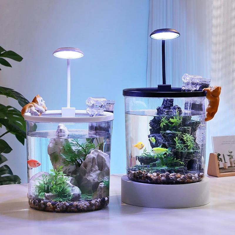 EcoFlow Kleine Ronde Vissenkom met Zuurstofrijk Water