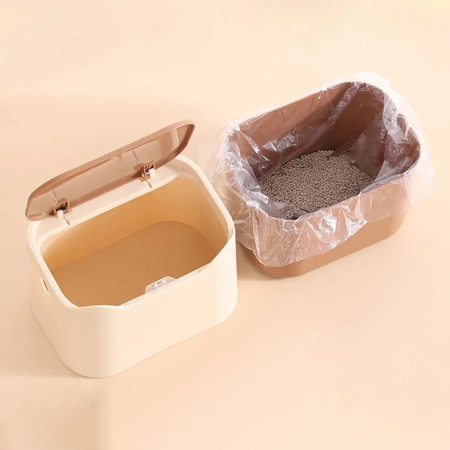 Draagbare Gesloten Kattenbak van Kunststof – Geurvrij & Hygiënisch