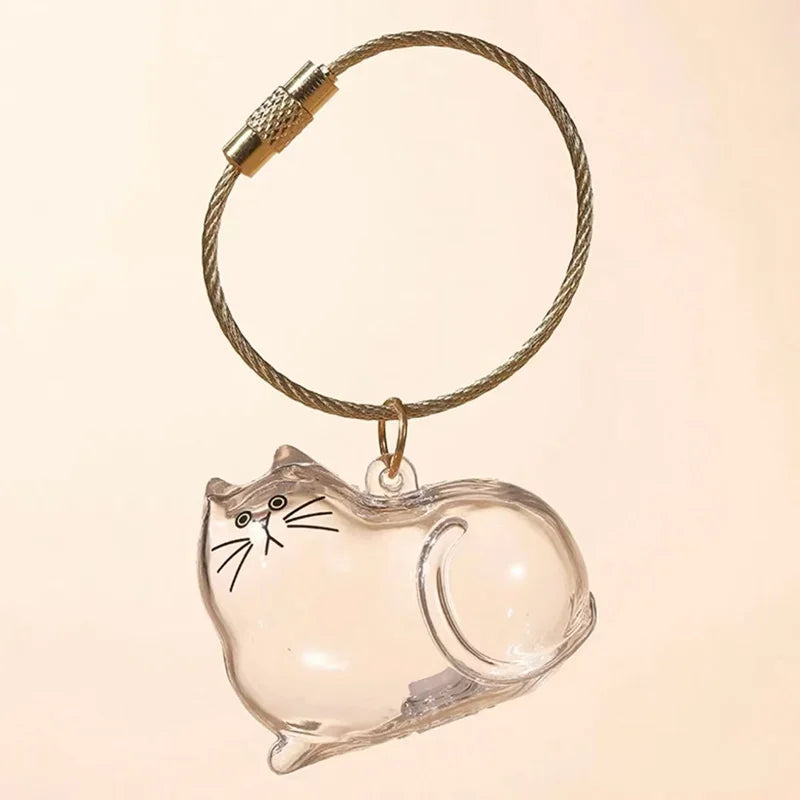 PawRemembrance – Kattenvormige Herdenkings Sleutelhanger met Haarbewaarcontainer