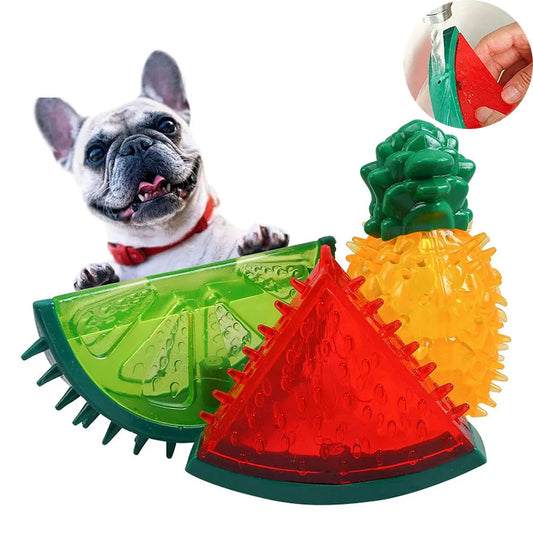 Koelbaar hondenspeelgoed rubber – vriesbaar fruitdesign 10 cm