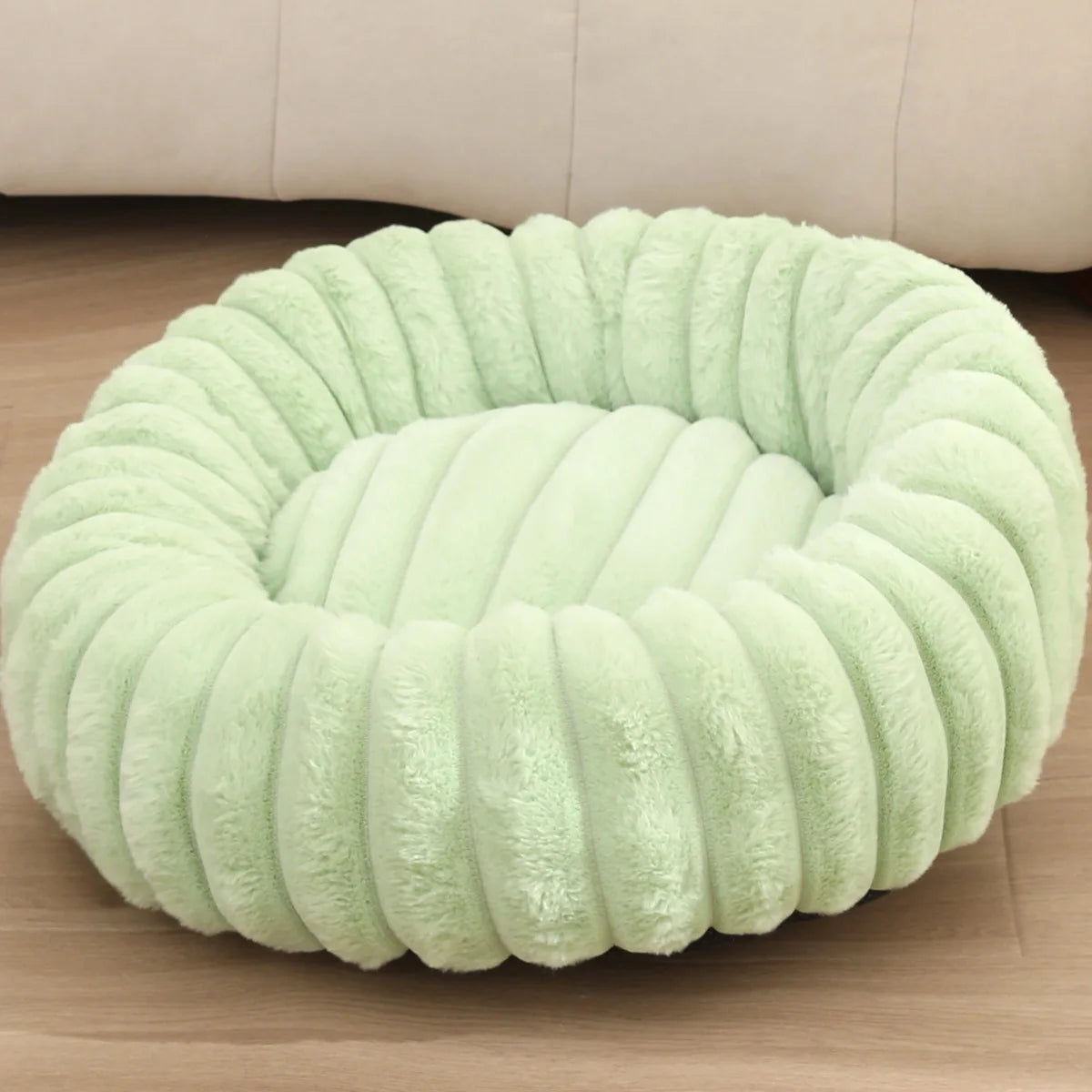 Ronde Pluizen Huisdiermatras  – Warm Wasbaar Bed voor Kat/Hond