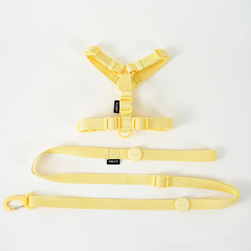 MacaroneWalk – Verstelbare Hondenharnas Set met Halsband & Lijn