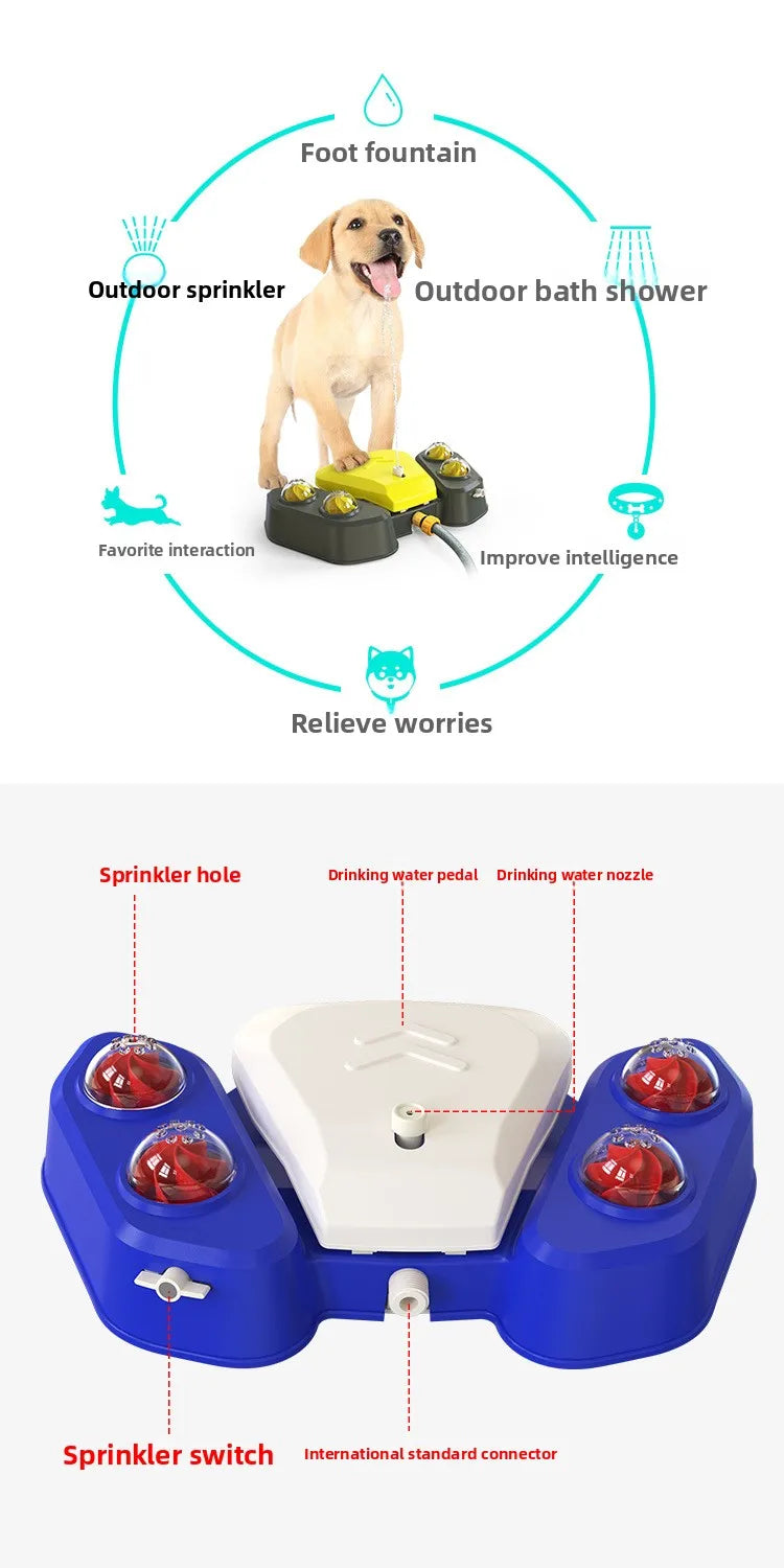 AquaPaws Hondenwatersproeier – Interactief Speels & Verfrissend Waterspeelgoed met Stapfunctie