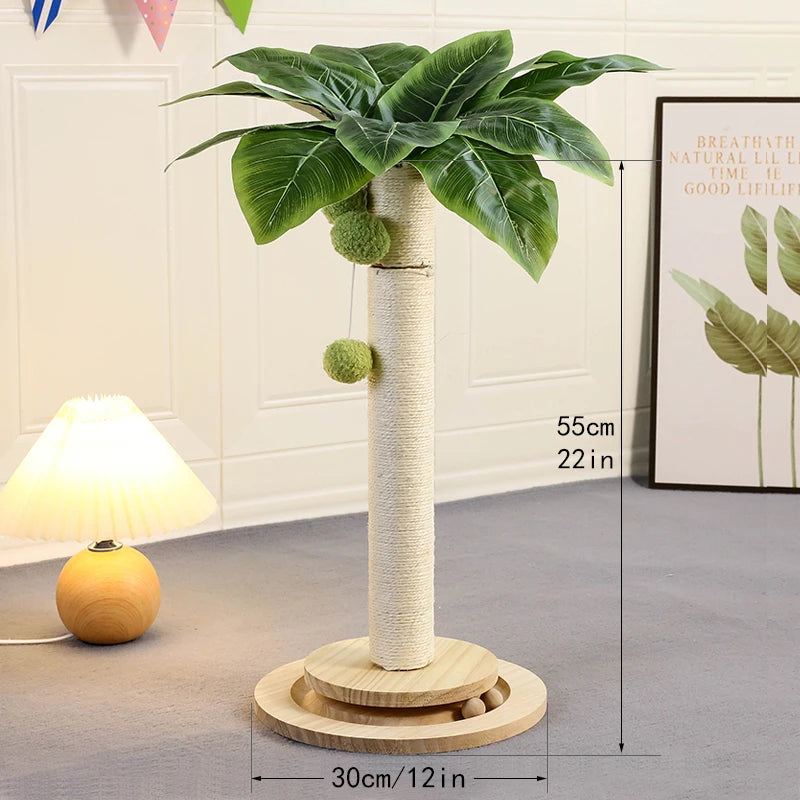 KlimPaws Sisal Speelkrabpaal met Hangballen en Houten Balbaan