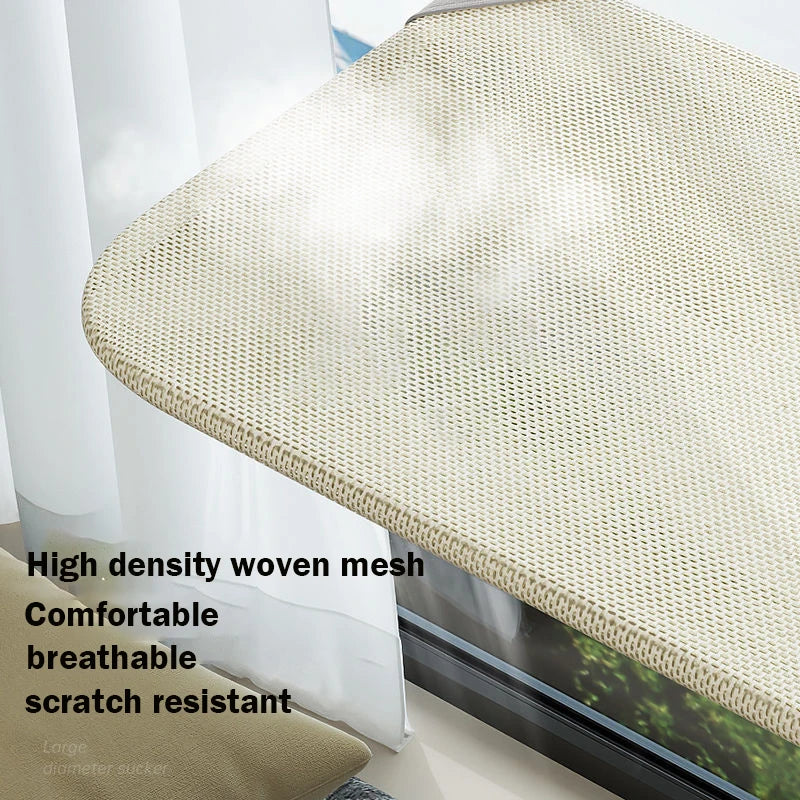 Kattenhangmat Raam – Zuignap – Ademend Stof – 45×30 cm – Max. 10 kg