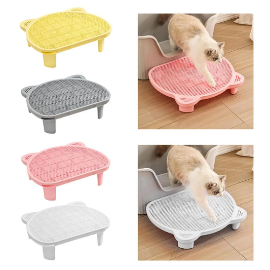 Wasbare Kattenbakmat met Trap – 51×40 cm, Antislip & Dubbel Laags